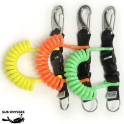 Cordon Spiralé - Mousqueton Inox VELA L70 & Câble Plastique