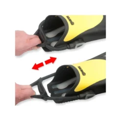 BUNGEE STRAP Jaune Sangle Palme Elastique - Mares -Vitesse et Profondeur bungee strap jaune sangle palme elastique mares 4
