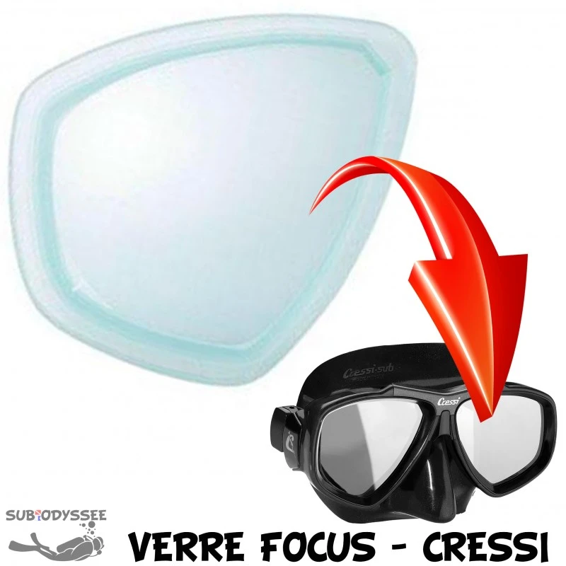 Verre Correcteur Masque FOCUS Négatif (-1.0 à -8.0) - Cressi 1 Verre Correcteur Masque FOCUS Négatif (-1.0 à -8.0) - Cressi