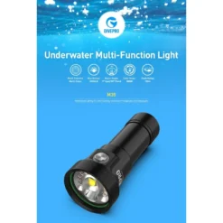 M35 Phare Photo/Vidéo 3500Lumen - Divepro -Vitesse et Profondeur divepro m35 phare photo video 3500 lumen lumiere rouge lumiere bleu fluorescence sub odyssee pas cher 5