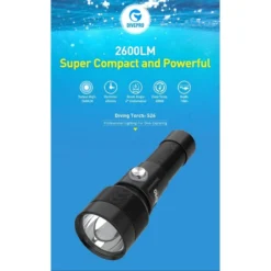 S26 Phare De Plongée 2600 Lumen - Divepro -Vitesse et Profondeur divepro phare plongee s26 sub odyssee lyon pas cher 3