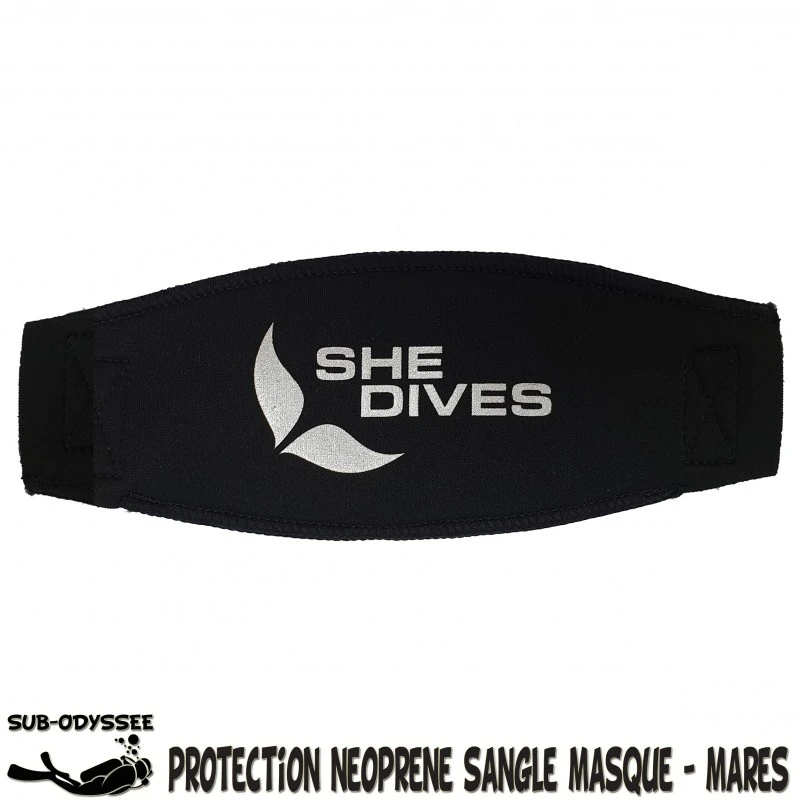 Protection Sangle Masque Néoprène SHE DIVES - Mares 1 Protection Sangle Masque Néoprène SHE DIVES - Mares