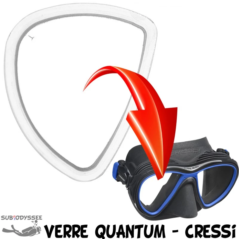 Verre Correcteur QUANTUM Négatif (-1.0 à -6.0) - Cressi 1 Verre Correcteur QUANTUM Négatif (-1.0 à -6.0) - Cressi